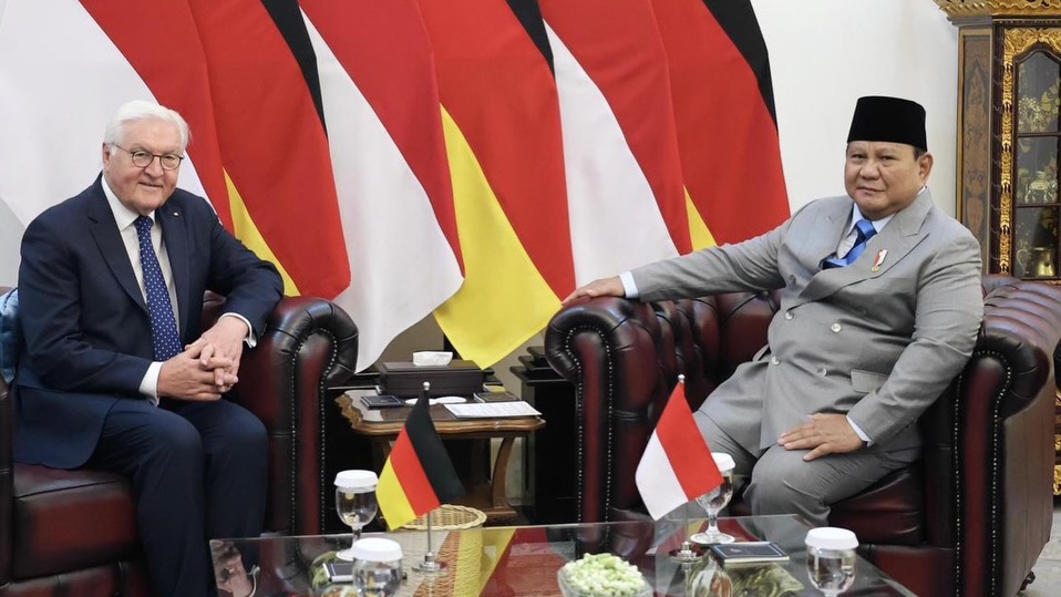 Presiden Prabowo Subianto dan Presiden Jerman Frank-Walter Steinmeier membahas investasi Jerman untuk Indonesia di Istana Negara Jakarta.
