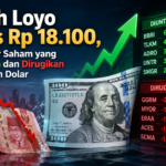 Rupiah melemah mendekati Rp18.100 per dolar AS dengan daftar saham Indonesia yang diuntungkan dan dirugikan akibat lonjakan nilai tukar dolar.