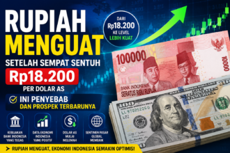 Rupiah menguat setelah sempat menyentuh Rp18.200 per dolar AS didorong sentimen positif ekonomi Indonesia dan pelemahan dolar AS global.