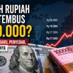 Ilustrasi rupiah tembus Rp19.000 per dolar AS dengan grafik kenaikan kurs dolar dan analisis dampaknya terhadap ekonomi Indonesia