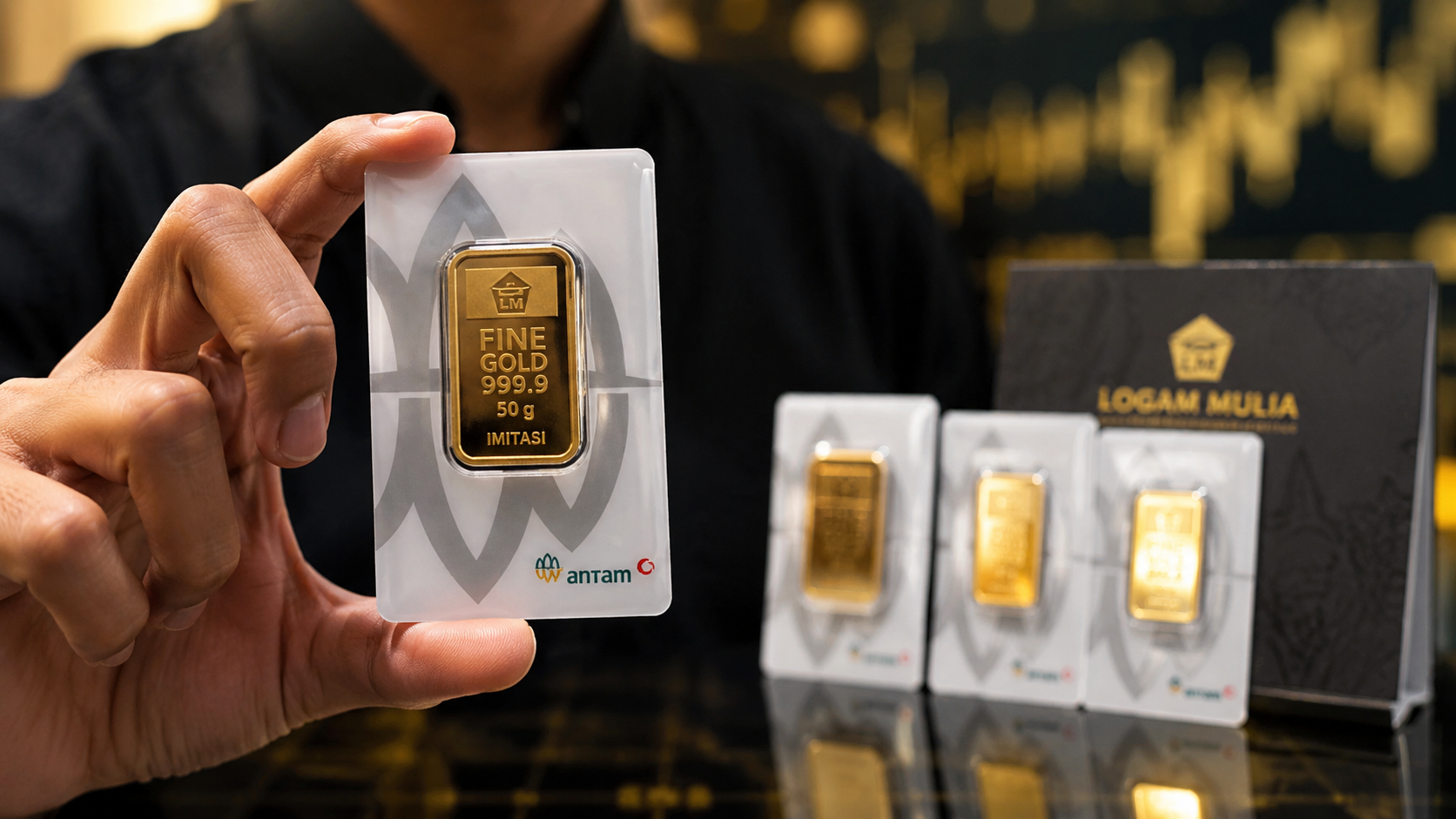 Harga emas hari ini naik Rp20.000 menjadi Rp2.700.000 per gram