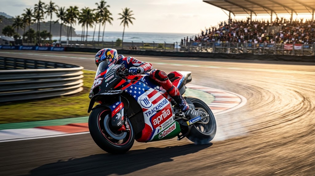 Raul Fernandez di lintasan kualifikasi MotoGP Mandalika 2026