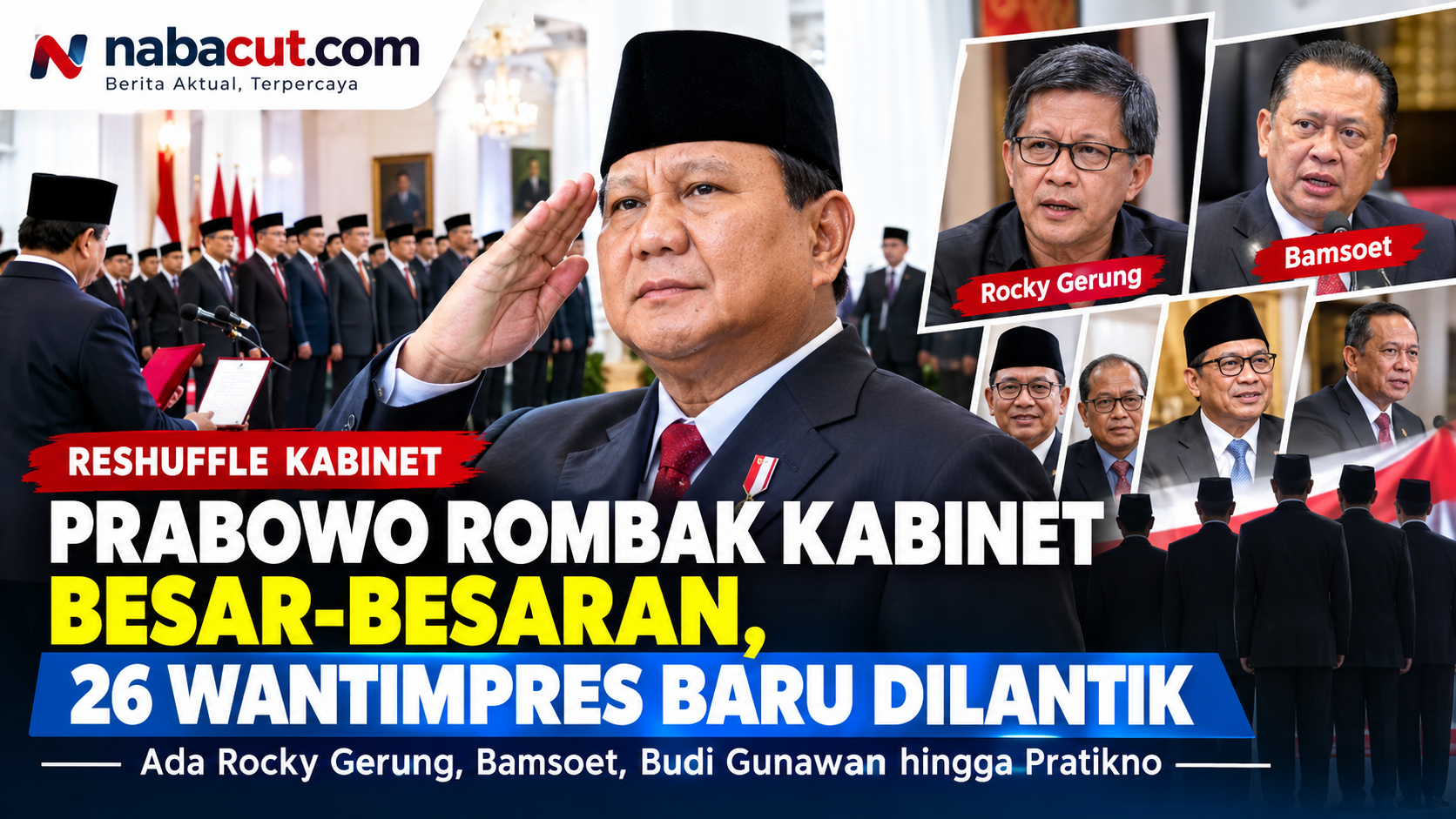 Prabowo rombak kabinet dan lantik 26 Wantimpres baru